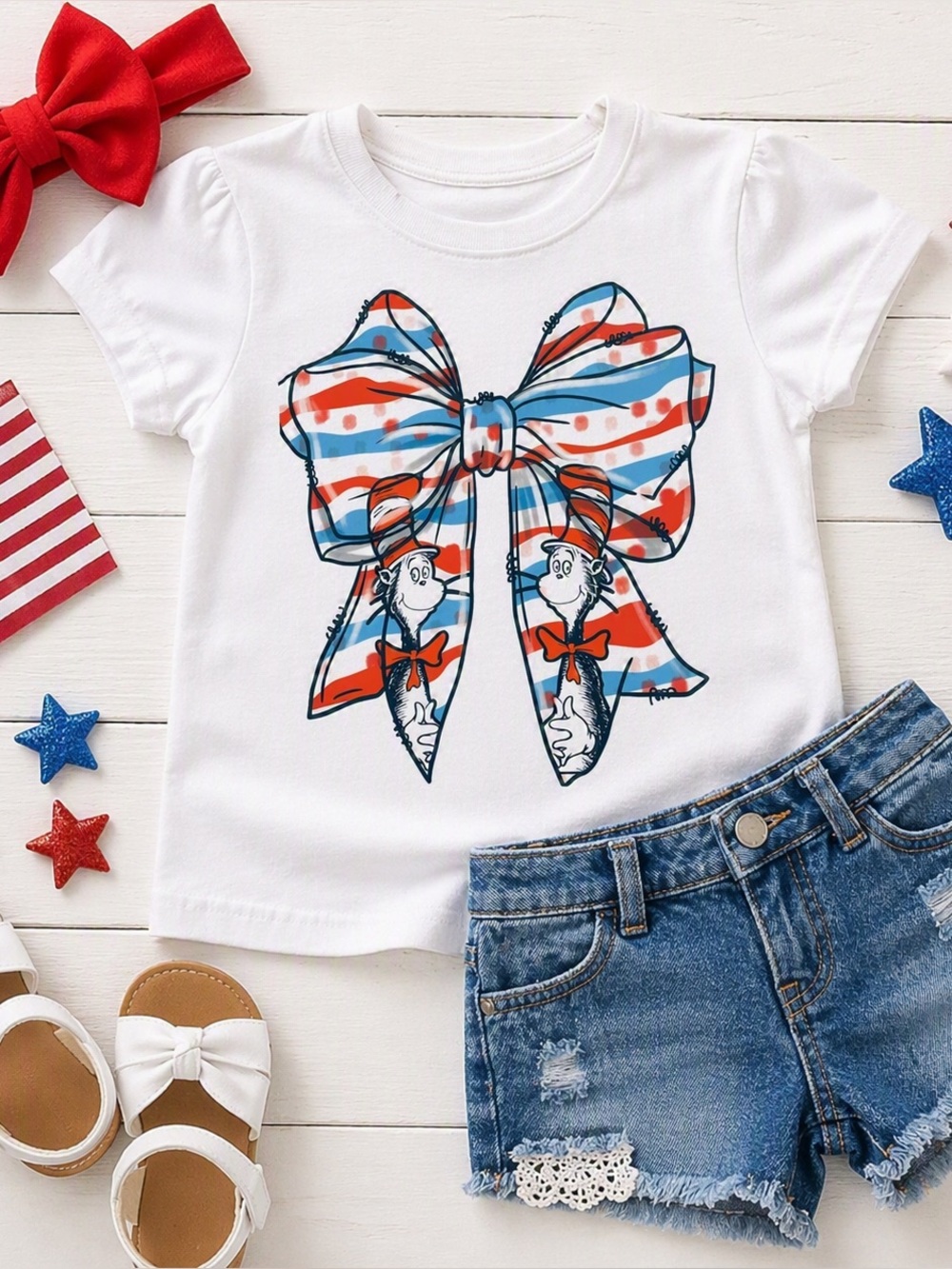 Dr. Seuss Cat in the Graphic Tee - Red and Blue